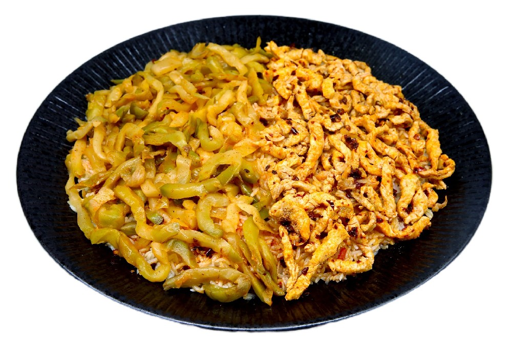 榨菜肉丝拌饭