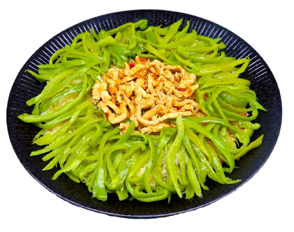 青椒肉丝拌饭