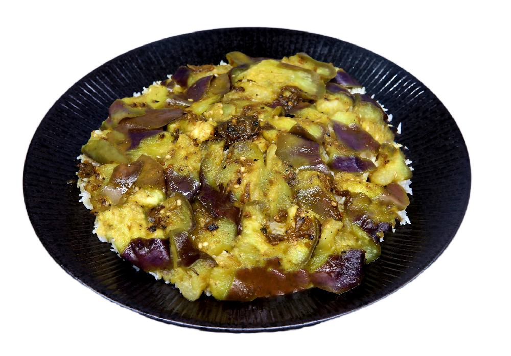 烧椒茄子拌饭