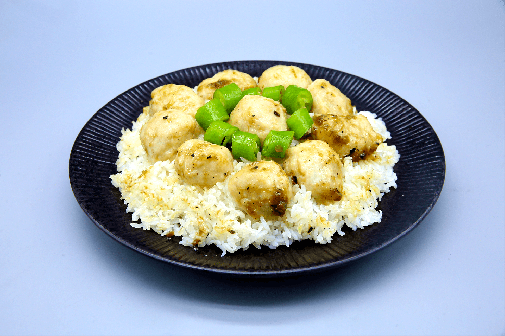 烧椒丸子拌饭
